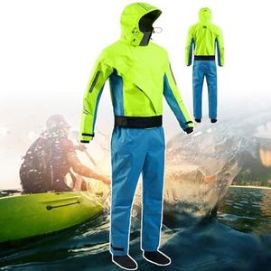S-3xl Dames Droogpak, Lichtgewicht/Ademend Droogpak - 3-Laags Waterdicht Materiaal, Voor Peddelen, Vissen, Varen, Kanoën, Raften, Toeren, Zeilen,Green-3XL