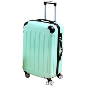 Koffer Geschikt for MAN en vrouwen Reisbagage Zakelijke trolley Koffertas Spinner Boarding Universeel wiel (Color : Light green, Size : 24 inch)