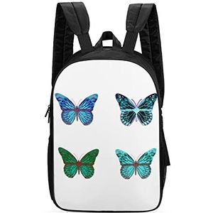 Kinder Rugzak Schoolrugzak Leuke Schooltas voor Meisje Jongen Tiener Cadeau voor Terug naar School Dubbelzijdige Slijtage Kleurrijke vlinder