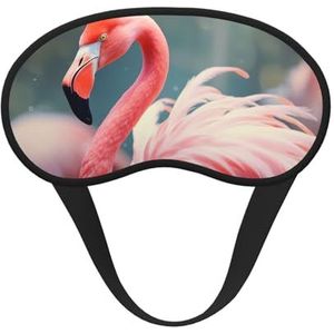 Roze flamingo slaapmasker, zacht, comfortabel oogmasker met verstelbare riem, verduisterend, oogslaapschaduw, hoes voor vrouwen, meisjes, mannen, reizen, yoga, dutje in ploegendienst
