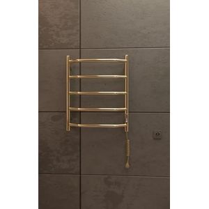 Elna - Design Handdoekradiator - Goud - 78 W - 495 x 420 mm - Elektrisch - Wandmontage - IP44