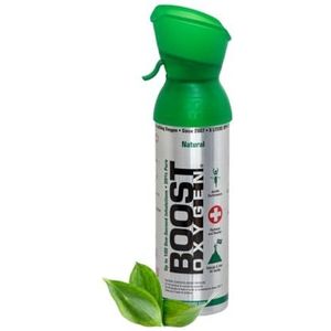 Boost Oxygen - Zuurstof - Natuurlijk, 95% Zuivere Zuurstof - Zuurstoffles voor Concentratie, Recuperatie, Energie, Stemming, Medium - 5L (1x Stuk - 100 Inhaleringen) - Naturel