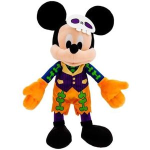 Disney Officiële Mickey Mouse Glow-in-The-Dark Halloween 2023 pluche - medium 15 inch - exclusieve feestelijke editie - griezelige nachtelijke metgezel voor alle leeftijden