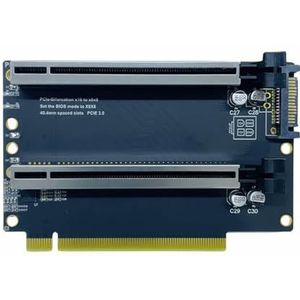 Zdprkqzvz PCIE X16 Naar PCIE X8X8 Uitbreidingskaart PCIExpress3.0 X16 Adapters Kaart Power PCIEX16 Splits Kaart