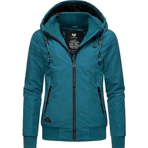 Ragwear Nuggie Melange Winterjas voor dames, outdoorjas, waterdicht, met capuchon, XS-6XL, Deep Ocean., 3XL