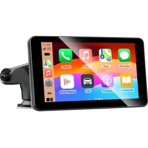 Android Auto Display & Carplay Display, 7 inch HD Auto Stereo Carplay Display met Bluetooth, spraakbediening, AUX, FM, AirPlay, video-weergave, GPS-navigatie, draadloos Carplay Display voor alle