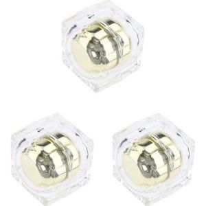 3 Set van 30g Cosmetische Lege Pot Pot Crème Lippenbalsem Fles Doos Container Tin Case Goud