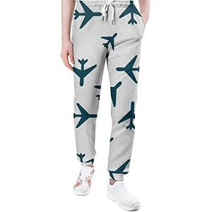 Groene Airplane Heren Joggingbroek Casual Joggers Broek Atletische Lounge Broek Met Zakken Voor Vrouwen