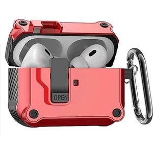 Case for AirPods Pro 2e 1e Generatie Cover Automatische Snap Switch Veilige Case for Apple AirPods 3 2 1 oortelefoon (Color : Red, Size : For Airpods Pro 2nd)