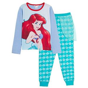 Disney Meisjes De Kleine Zeemeermin Ariel Pyjama Prinses Dress Up Volledige Lengte Nieuwigheid Pjs met Glitter Lounge Broek, Lila, 3-4 jaar