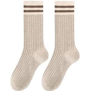 AHCover Verdikte halflange horizontale damessokken for kinderen Gekamd katoen Damessokken zonder botten Zweetabsorberende halflange sokken (Color : A)
