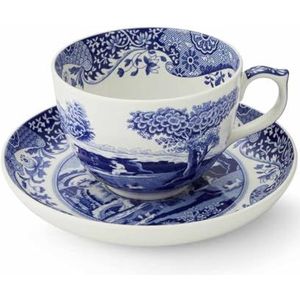Portmeirion Home & Gifts Spode Blue Italiaanse Jumbo Kop en Schotel (Blauw & Wit, 0,56L/20fl.oz)
