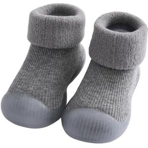 Antislip Baby Winter Sok Schoenen Peuter Thermische Eerste Wandelschoenen Kid Pre-Walker Winter Warm Bootie Baby Slipper Sokken Met Rubberen Zolen Baby Meisjes Jongens Zachte Zool Schoen Sokken