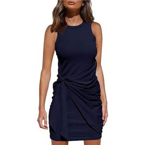 yk8fass Onregelmatige veterjurk ez-6913, Donkerblauw, XL