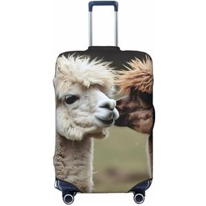 NONHAI Reisbagage Cover Protector Grappige Alpaca Koffer Cover Wasbare Elastische Koffer Protector Anti-Koffer Cover Cover Past 18-32 Inch Bagage, Zwart, S
