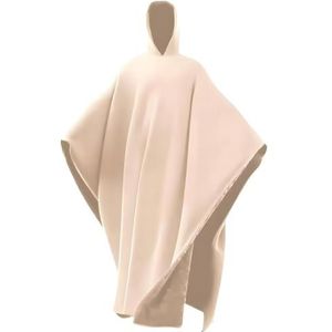 Gewogen Mantel Met Capuchon, Unisex, Losse Pasvorm, Oversized, Losse, Draagbare Deken, Mantel Met Zachte Imitatiebont, Mantel Met Capuchon For Unisex(Apricot)