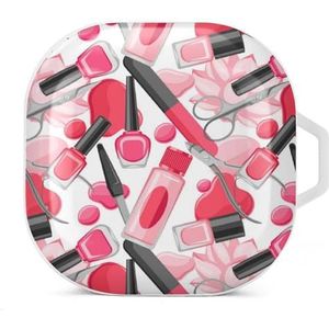 Manicure Gereedschap Oordopjes Hoesje Compatibel met Samsung Hard Shell Beschermhoes Wit-Stijl