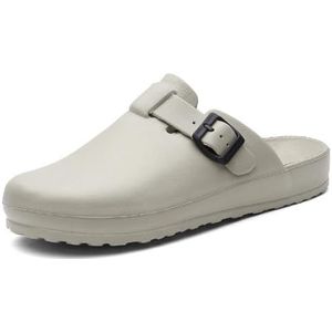 ZOIKOM Rubberen klompen voor dames, instappers, tuinklompen, zomer, strand, muilezel, pantoffels, casual, achtertuin, outdoor, voor vrouwen, Grijs, 36.5 EU