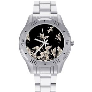 Witte Kranen Mannen Zakelijke Horloges Legering Analoge Quartz Horloge Mode Horloges