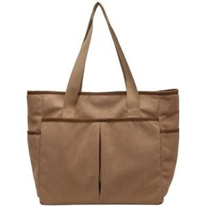 Original Large Capacity Tote Bag, Womens Corduroy Tote Bag with Pockets,Tote Bag for Women Large (Khaki)