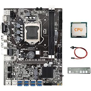 AMIUHOUN B75 8USB ETH Mijnbouw Moederbord 8XUSB3.0+CPU+Baffle+Schakelaar Kabel LGA1155 DDR3 B75 USB BTC Moederbord