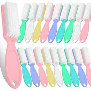 HOFASON Handvat Grip Nagelborstel, 20 Stuks Hand Vingernagel Reiniger Borstel Manicure Gereedschap Scrub Reiniging Borstels Kit voor Tenen en Nagels Vrouwen Mannen (Willekeurige Kleuren)