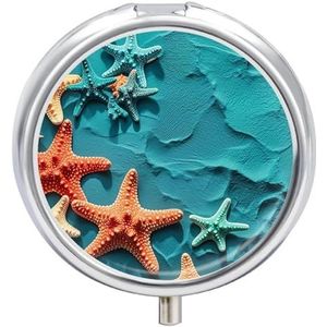 Ronde pillendoos 3 compartimenten draagbare medicijnpillendoos één maat pillendoos voor zakpillenorganisator en vitaminecontainers voor reizen