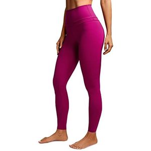 Naked Feeling Workout Leggings voor dames, 28 inch - Yogabroek met hoge taille en volledige lengte Magenta paars S