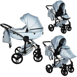 Kinderwagen Junama S-Class V2 0-4 jaar meegroeiend door SaintBaby Sky 010 2-in-1 zonder babyzitje