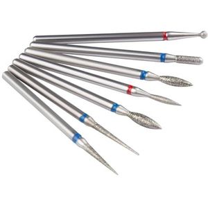 Een spijkerboor Set van 7 diamant nagelboortjes in multicolor(Ombre)