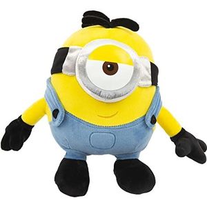 Giochi Preziosi Minions Softies Stuart PLA01100, 25 cm, schattig zacht pluche, plezier bij het namaken van de grappige graphics van filmspelers, voor kinderen vanaf 3 jaar