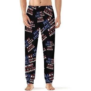 Make America Kind Again heren pyjama broek zachte lounge bodems met zak slaap broek loungewear