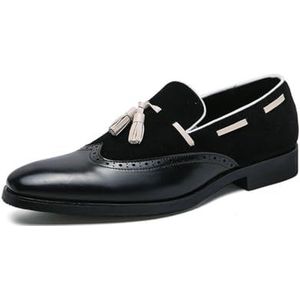 Herenschoenen Formeel Klassiek Casual Zakelijk Banket Bruiloft Instappers,zwart,38 EU