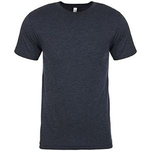 Next Level Heren Tri-Blend ronde hals T-shirt, marineblauw, L