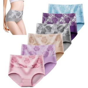 DJFOG Everdries Lekvrij ondergoed, ondergoed met hoog absorptievermogen, lekvrije katoenen slips, multipack (3XL, 6 stuks-B)
