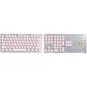 PBT Keycaps, 113 toetsen, mechanische toetsenborden, dubbellaags, professioneel doe-het-zelf voor mechanische toetsenborden (Sakura Pink)