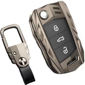 Autosleutel beschermhoes Voor Golf 7 Voor Gti Mk7 R Voor Touran Voor Octavia 3 Superb Metalen Cover Sleutel Schelpen Voor Karoq Voor Kodiaq Voor Seat Voor Leon Mk3 Sleutel Shell(1 UK)