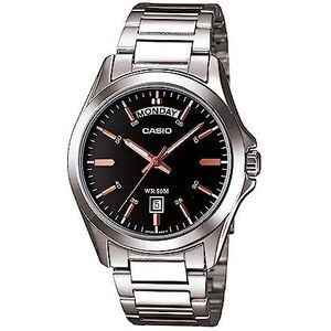 Casio Heren analoog digitaal automatisch horloge met armband S7232447, zwart, armband
