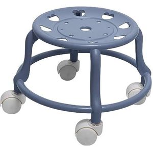 Pleayietoopiatiey Lage rolkruk comfortabel klein met universele wielen voor kinderen en volwassenen grijs, grijs, 23 cm hoogte