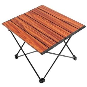 Picknicktafel Klaptafel Campingtafel Klaptafel Draagbare Tafel Aluminium Tafel Voor Kamperen Buiten Binnen Picknick Picknicktafels (Color : Brown, Size : 35 * 40 * 29cm)