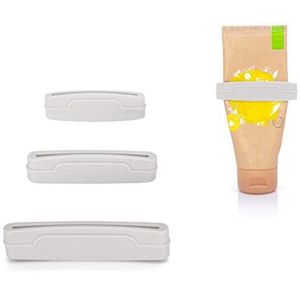 MyGadget 3x tube knijper set voor alle tube maten - knijpen tandpasta, crème, cosmetica, verf - tube knijper knijper tube press - wit