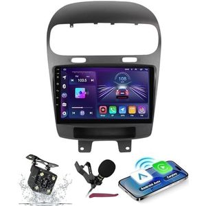 Android 14 Autoradio Navi voor D-odge Journey 2011-2020 9 ""Screenradio met draadloze carplay Android Car GPS Navigatieondersteuning Bluetooth 5.0 HIFI FM 5G-WiFi SWC MIC-camera,M600s