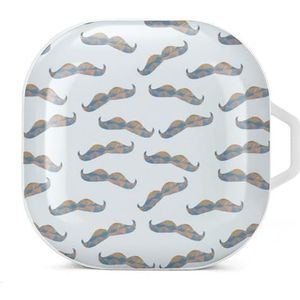 Snorren in hipster-stijl oordopjes hoesje compatibel met Samsung hard shell beschermhoes wit stijl