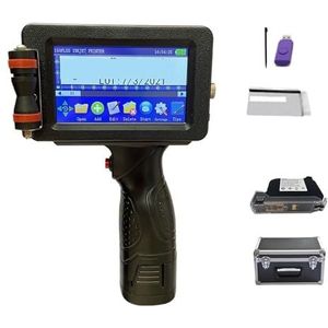 Draagbare inkjetprinter, 25 talen 12,7 mm slimme printer, variabele QR-strip batchcode nummering logo label handheld thermische inkjetprinter(Printer 1black ink)