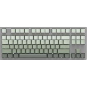 QPSJXN TKL Mechanisch toetsenbord 87 Hot Swap RGB Backlight Wired toetsenbord PBT -toetsenbordcaps, compatibel met pc-tablet en desktop (Grey Songhai Side)