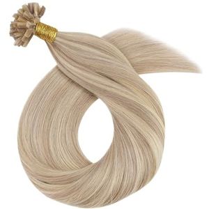 Nails Tip Hair Extensions Echt Menselijk Haar Haarmachine Remy For Vrouwen Rechte Utip Extensions Gemakkelijk Te Gebruiken(P18-613,22inches)