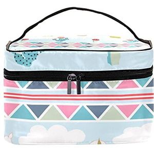 Chique Leuke Llama Cactus Patroon Reizen Make-up Tas Grote Cosmetische Tas Make-up Case Organizer Rits Toilettas voor Vrouwen Meisjes