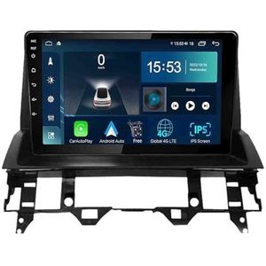 Android 14.0 2 Din Autoradio 9"" Touchscreen Auto Stereo voor Mazda 6 2002-2008 met Draadloze Carplay Android Auto GPS navigatie AHD Omgekeerd beeld Stuurwielbediening(S-1(2G+32G))