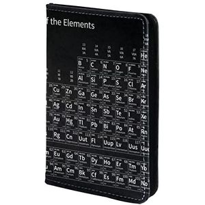 Paspoorthouder Paspoorthoes Periodieke tabellen van de elementen Paspoortportemonnee Travel Essentials, Meerkleurig, 11.5x16.5cm/4.5x6.5 in
