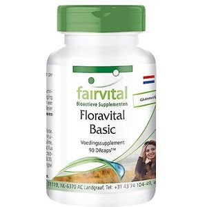 Fairvital | Floravital Basic - 6 bacterieculturen & inuline - Lactobacillus & Bifidobacteriën - 90 capsules